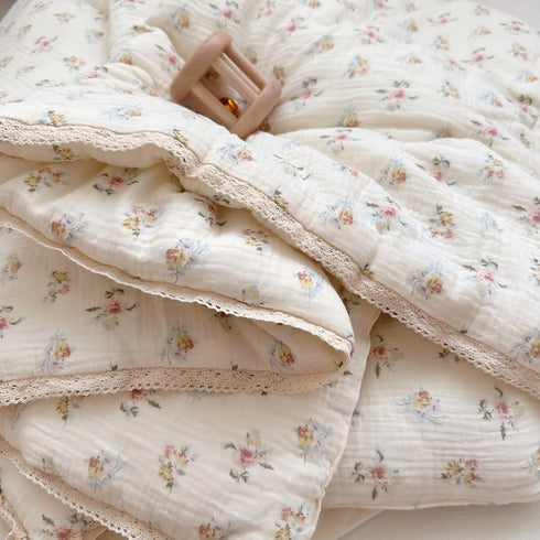 47x59 Inches BuLuTu Muslin Nursery Blanket for Toddlers Girls Boys Baby Quilt Soft Cotton Toddler Blanket Crib Quilt