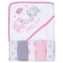 Viviland Baby Towels and Washcloths, Soft Absorbent Pink Baby Bath Towel Set,