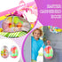 8 10 Inch Funtery Pcs Jumbo Easter Eggs Plastic Giant Easter Eggs with Handles, Clear Large Baskets Fillable Big Bunny