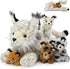 Muiteiur 5 Piece Lynx Stuffed Animals, Soft Bobcat Stuffed Animals with Babies,18-inch