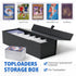 3Pack Trading Card Storage Box with 15PCS Dividers, Magnetic Toploaders, Holds 1000+ Cards or 200 Toploaders