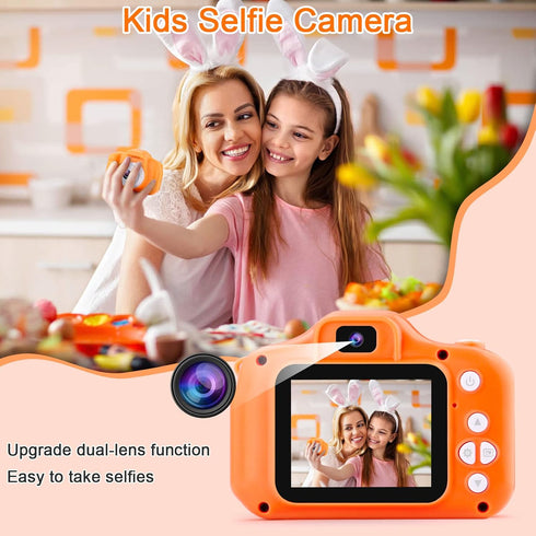 GKTZ Kids Digital Camera - Toys for Girls Age 3-8, Children Camcorder with 32GB SD Card, Birthday Gifts for 3-8 Year