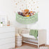Hammock ANROYE Macrame Stuffed Animal Storage with Star Light, Bear Green for Girls Room Decor, Corner Hanging Mesh