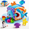 SAIMAND Baby Toys 6-12 MonthsMystery Soft Box with 5 Plush Marine Animals,Rattle,Crinkle