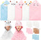kjcbkcb 15 Pcs Baby Bath Towel Set Soft and Absorbent Includes 5 Hooded