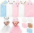 kjcbkcb 15 Pcs Baby Bath Towel Set Soft and Absorbent Includes 5 Hooded