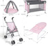 Set deAO Baby Doll Stroller Crib Bed Nursery Role Play Baby Doll with Accessories and Play Mat,Travel