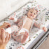 Stretch Ultra Soft Jersey Knit Changing Pad Cover Set 2 Pack, Stylish Watercolor Rose and Flora Pattern for Girls, Fit