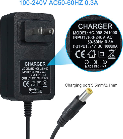 24V Battery Charger for Ride on Toys,24V Charger for Ride on Car Best Choice Products SUV Powered Accessories,24 Volt Kids Battery Charger with Charging Indicator Light for Baby Carriage Ride Toy