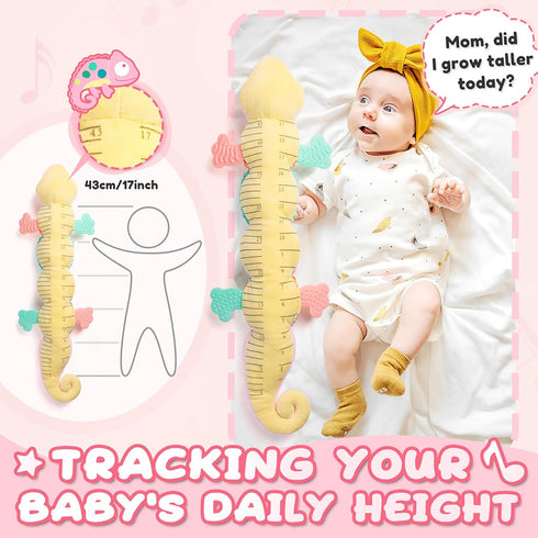 AWOTOY 0-6-12 Tummy Baby Toys Sensory Musical Stuffed Animal Activity Soft Infant Toys Month with Multi-Sensory