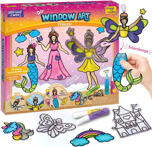 Imagimake Window Art Princess | Suncatcher Kit | Arts and Crafts for