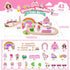 Set 43PCS Sets SIMPLIPLAY Wooden Train - Unicorn Magnetic Toy Train with Wooden Train Tracks & Bridge for Girls