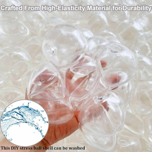 VIVIMAGIS Filler-15PCS (15PC, DIY Stress Ball Making Kit with Stress Ball Making Kit Stress Balls, Transparent Blank