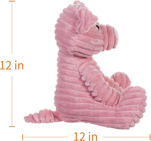 Apricot Lamb Plush Toys, 8.5 Inch Corduroy Pig Stuffed Animal, Soft Cuddly Gift for Child