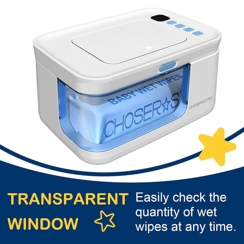 Baby Wipe Warmer and Dispenser Portable Heated Diaper Wipe Heater with Fast Heating, Large Capacity, and Anti-Dry Out