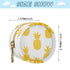 PYBUG Pineapple Round Pacifier Storage Case, Polyester & TPU Lined with Hook Buckle, Pacifier Container Box for Baby