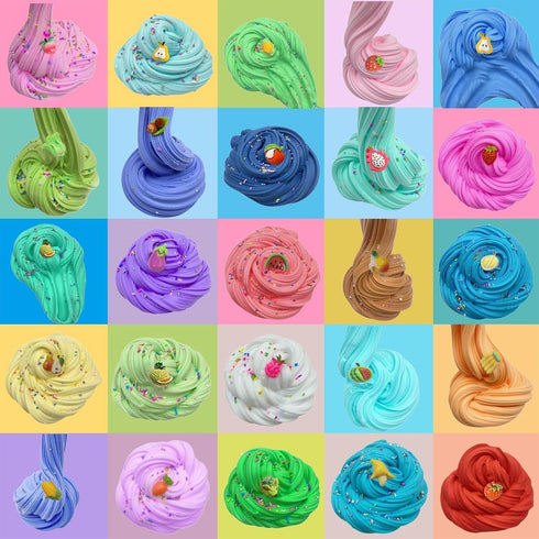 FJAZUFSA 54 Pack Butter Slime Toy kit, Super Soft and Non-Sticky,Very Suitable Birthday Gifts for Boys and Gir,Party