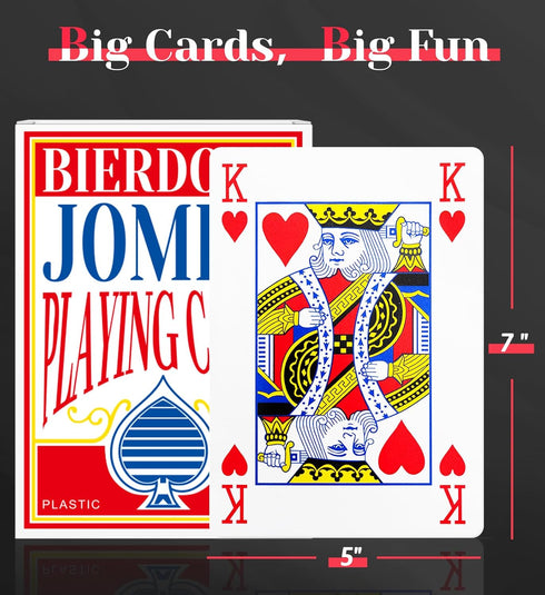 5X7 Inch BIERDORF Jumbo Playing Cards Deck of Cards Big Card Games for Families Oversized Casino Theme Party