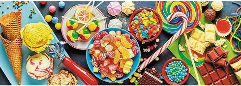 Trefl Panorama Sweet Delights 1000 Piece Jigsaw Puzzle, Red 27"x19" Print, DIY Puzzle for Adults and Children