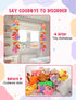 LSLYHTC 2Pcs 40 Stuffed Animals Storage Chain, Hanging Stuffed Animal Holder with Metal Clips, White Cotton Plush Toy