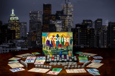 Acquire Strategy Board Game by Renegade Game Studios for 2-6 Players, Ages 12+, with 2 Play Modes