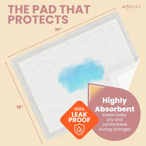 (30x18) 50-Pack Organic Cotton Disposable Changing Pad Liners | XL-Large Hypoallergenic Super Soft Ultra Absorbent