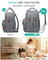 Backpack (26-36L), Qualyphant Extra Large Diaper Bag for Two Kids Twins - Expandable Baby Bag Dual Big Compartments