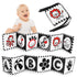 Vicloon High Contrast Black and White Baby Toys, Soft Baby Book for Newborns 0-12 Months, Infant Tummy Time Sensory Toys