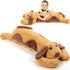 Queekay Giant Dog Stuffed Animals Plush Toy, Body Hugging Pillow for Birthday Gifts (Brown, 43.3 Inch)