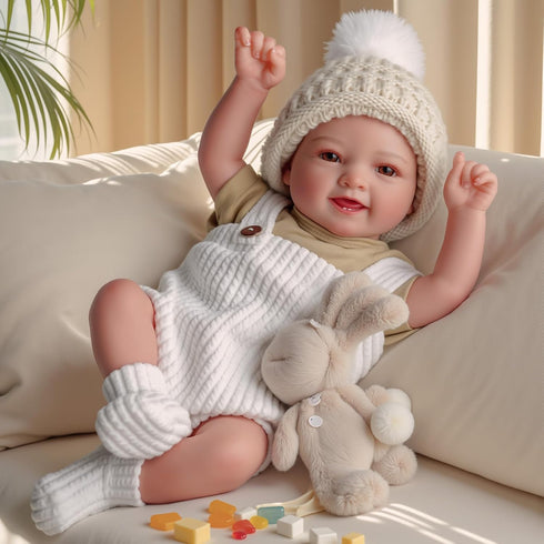17 Inch 3+ BABESIDE Lifelike Reborn Baby Dolls Dara - Realistic-Newborn Baby Doll Girl Handmade Real Life Baby Dolls