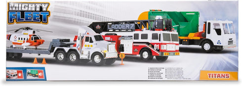 Titan Firetruck - 29" Realistic Toy with Lights, Sound & Working Ladder for Kids, 2 AA Batteries Included