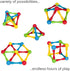 20 Piece Construction Set with Large Building Blocks for STEM Learning, Vibrant Colors for 1 Year Olds