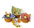 Miniature Food Dollhouse Accessories 9PCS Decor with 1:12 Scale Bread, Honey Basket, Picnic Cloth, and Flowers