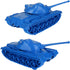 TimMee Toy Tanks for Plastic Army Men, Blue WW2 3pc, Made in USA