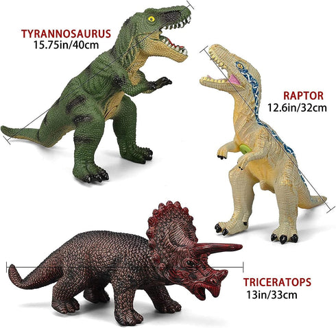 Jumbo Dinosaur Toys 6 Piece Set for Kids and Toddlers, Large Soft Dinosaur Toys for Ages 3-5, Perfect Birthday Gifts