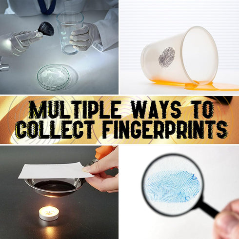 UNGLINGA Kids Spy Kit Detective Fingerprint Toys for Ages 4-10, Educational Fingerprint Kit with Spy Glasses