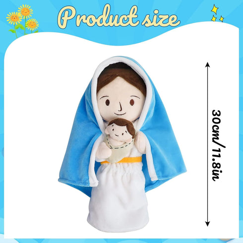 Yelakey Guardian Mary Plush Jesus Doll - Perfect for Baptism and Religious Events