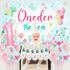 1st Oneder the Sea Birthday Girl Decorations, Under the Sea Ocean Animal Happy Birthday Backdrop Banner High Chair