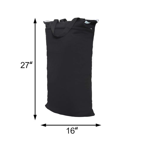 wegreeco Large Black Reusable Hanging Wet Dry Cloth Diaper Bag