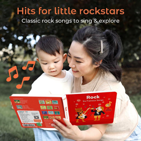 1-3 2 18 Cali's Books Rock Music Books for Toddlers - Singing Button Sound Board Book for Year Old Children, Musical