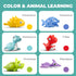 Hely Cancy Infant Bath Toys, No Hole Animal Bathtub Toys for 18 Months, Baby Bath Tub Toys