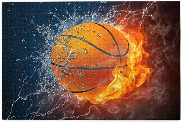 Wooden Jigsaw Puzzles 1000 Piece Basketball - Intellective Game for Teens and Stylish Home Decoration