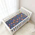 Jynexis 52x28 Crabs Stars Blue Pattern Baby Crib Sheets, Cotton Fitted Crib Sheet, Soft Breathable, Fits Standard