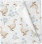 Cstdyfrv Vintage Geese Boho Floral Baby Blankets for Boys Girls Cute Duck Wildflowers