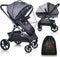 Orzbow Universal Mosquito Net for Stroller, Baby Bug Net with Two-Way Zippers, Portable Foldable Black