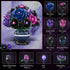 Set 507PCS Set HiWEEGO Flowers Botanicals Building - Artificial Purple Black Rose Bonsai Plant for Home Decor