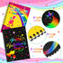 Ximoeo 24Pack 4-8 8-12 Rainbow Scratch Notebook Party Favor For Kids Scratch Art Paper Basket Stuffers, Easter Coloring