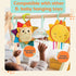 3 B. toys Wooden Baby Play Gym Activity Mat Starry Sky Hanging Sensory Toys Natural Wood Babies, Infants