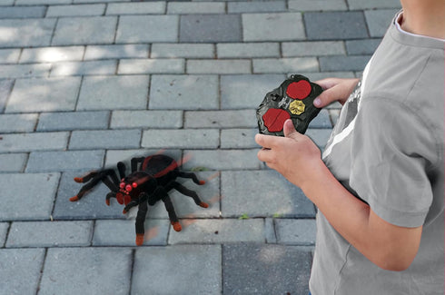 8 2 SPIDER01 LEXiBOOK, Realistic Remote Controlled Tarantula/Spider, Hairy Legs, mandibles, Light Effects in The Eyes