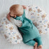 Watercolor Bear Rainbow Blue Baby Nursing Pillow Covers for Boy Cute Bears Moon Stars Clouds Nursing Slipcovers